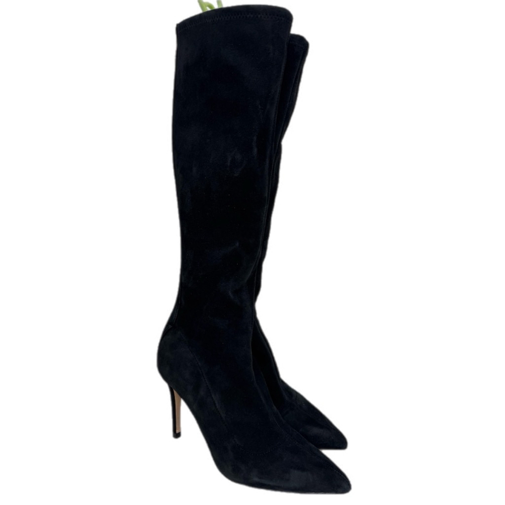 L'Agence Womens Giverny Stretch Suede Black Boots Size 6‎